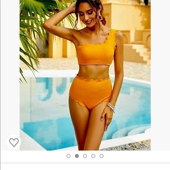 MOLYBELL 2 Piece Ginger Swim Suit One Shoulder - Picture 3 of 5
